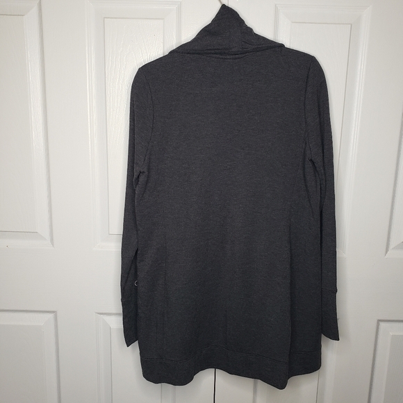 Calia Effortless Waterfall Drape Open Cardigan Style Duster Pockets Thumbholes S - Picture 11 of 13